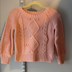 GAP Light Pink Cable Knit Sweater